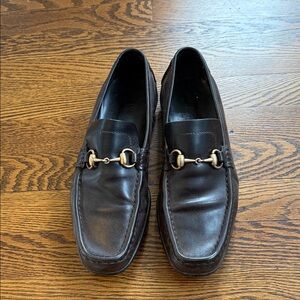 Men's Gucci Brown Leather Driving Loafers